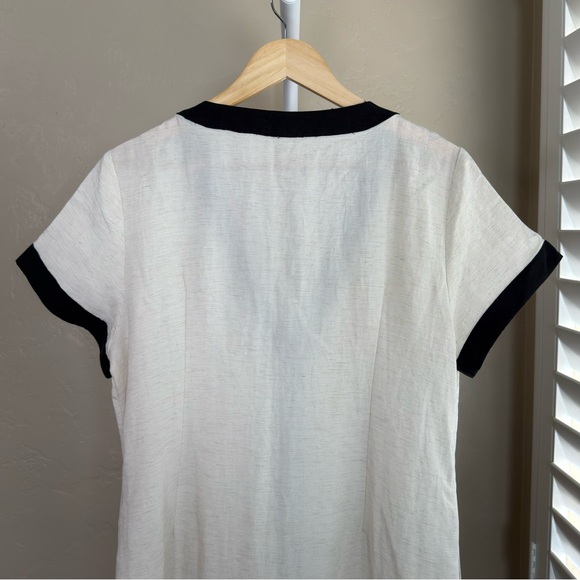 Commense Apricot Black Contrast Trim Button Front Maxi Dress XL NWT Beige - Picture 8 of 13